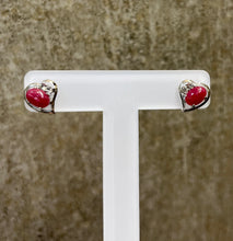 Load image into Gallery viewer, Rhodonite Earrings in Sterling Silver
