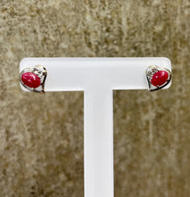 Load image into Gallery viewer, Rhodonite Earrings in Sterling Silver
