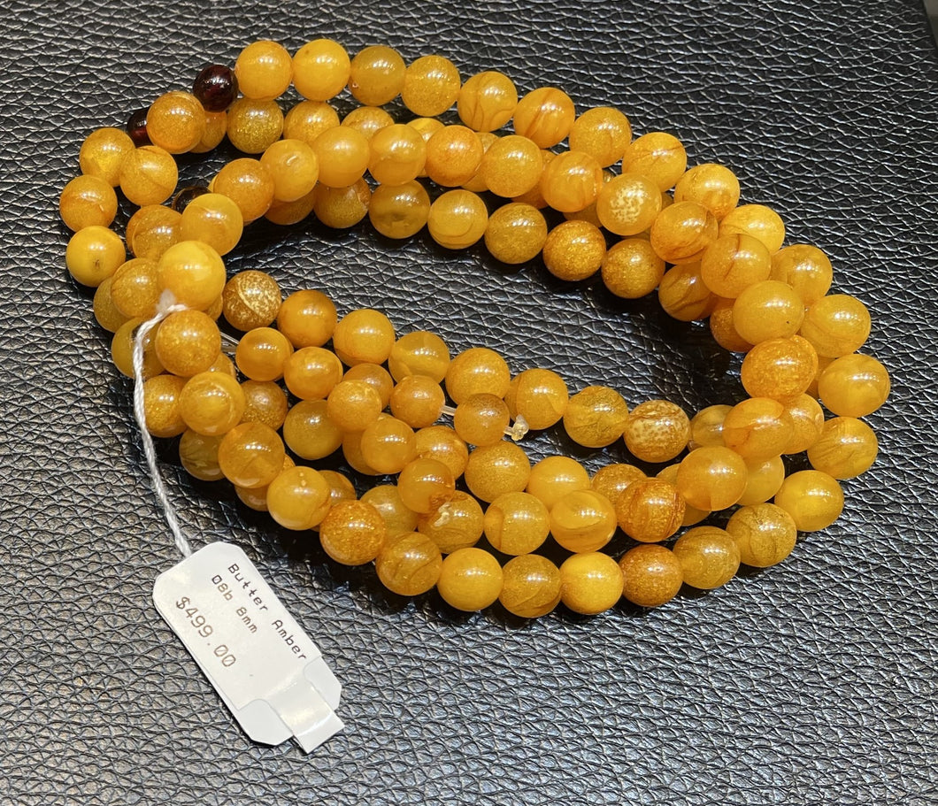 108 beads Butter Amber Bracelet