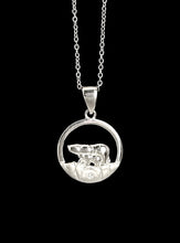 Load image into Gallery viewer, Polar Bear &amp; Cub NORTHERN SPIRIT Sterling Silver Pendant with Canadian Diamond

