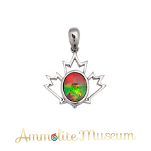 Load image into Gallery viewer, Ammolite Pendant Sterling Silver CANADIANA Pendant
