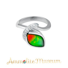 Load image into Gallery viewer, Sterling Silver Freeform Ammolite Ring
