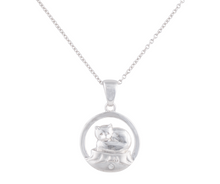 Load image into Gallery viewer, Arctic Fox NORTHERN SPIRIT Sterling Silver Pendant with Canadian Diamond
