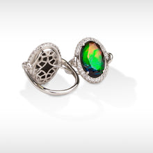 Load image into Gallery viewer, Ammolite Ring Sterling Silver KNOTS Ring
