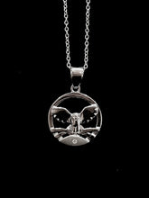Load image into Gallery viewer, Great Snowy Owl NORTHERN SPIRIT Sterling Silver Pendant with Canadian Diamond
