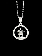 Load image into Gallery viewer, Inukshuk NORTHERN SPIRIT Sterling Silver Pendant with Canadian Diamond
