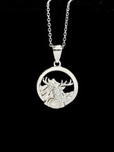将图片加载到图库查看器，Majestic Elk NORTHERN SPIRIT Sterling Silver Pendant with Canadian Diamond
