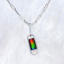 Load image into Gallery viewer, Ammolite Pendant Sterling Silver UNITY Pendant
