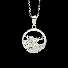 Load image into Gallery viewer, Majestic Elk NORTHERN SPIRIT Sterling Silver Pendant with Canadian Diamond
