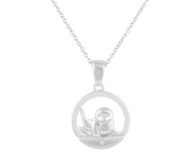 将图片加载到图库查看器，Seal Pup NORTHERN SPIRIT Sterling Silver Pendant with Canadian Diamond
