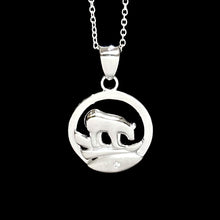 Load image into Gallery viewer, Spirit Bear NORTHERN SPIRIT Sterling Silver Pendant with Canadian Diamond
