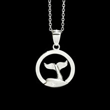 Load image into Gallery viewer, Whale Tail NORTHERN SPIRIT Sterling Silver Pendant with Canadian Diamond
